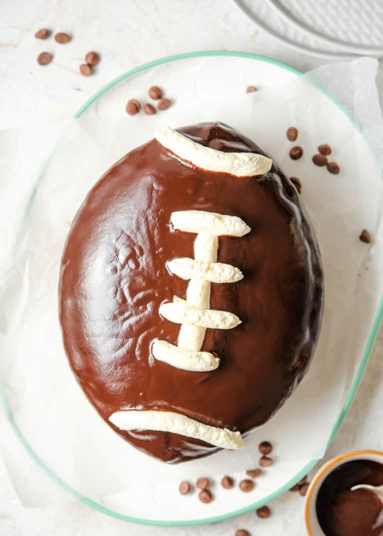 Easy to Make Chocolate Football Cake recipe