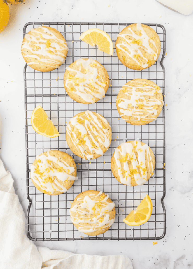SIMPLE Lemon Poppy Seed Cookies with Lemon Glaze Simple Party Food
