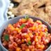 Fruit Salsa with Cinnamon Tortilla Chips - fruity, summery, light and refreshing fruit salsa with homemade chips #simplepartyfood